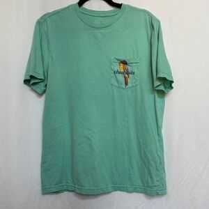Chubbies Mens The Weekend Has Arrived Casual Beach Pocket T-Shirt Green Medium